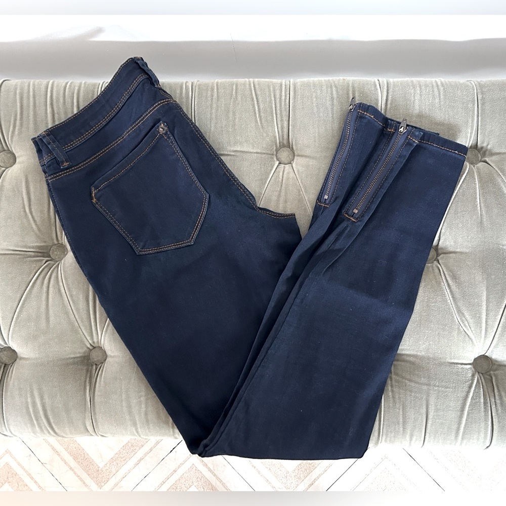 Metaphor Dark Blue Leggings Jeggings Stretch Jeans 4 Zip Bottoms Rivets NWOT